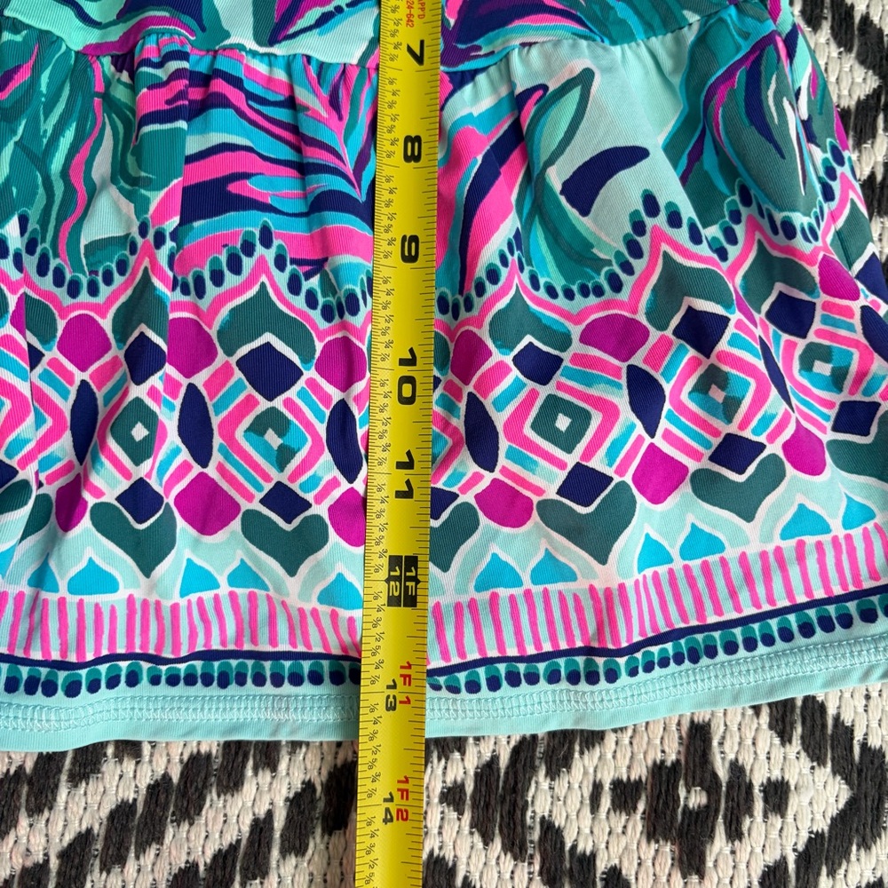 Lilly Pulitzer Luxletic Gardenia Skort Sz S Don’t Wanna Leaf UPF Skirt Shorts EC - Picture 8 of 11